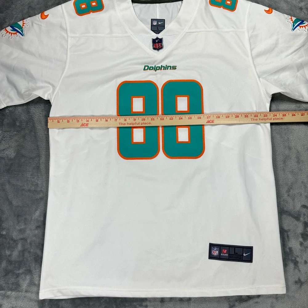 Nike Miami Dolphins Mike Gesicki 88 Jersey Mens Large White NFL On Field